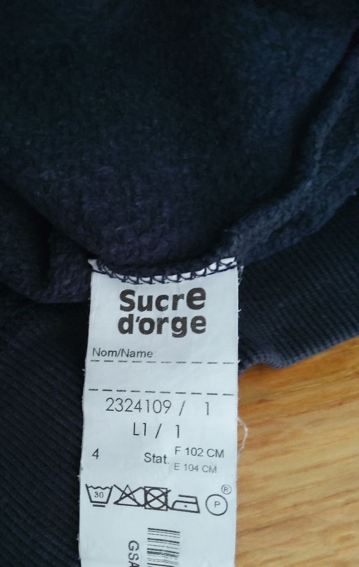 Gilet zippé bleu foncé Sucre d’Orge - photo numéro 3