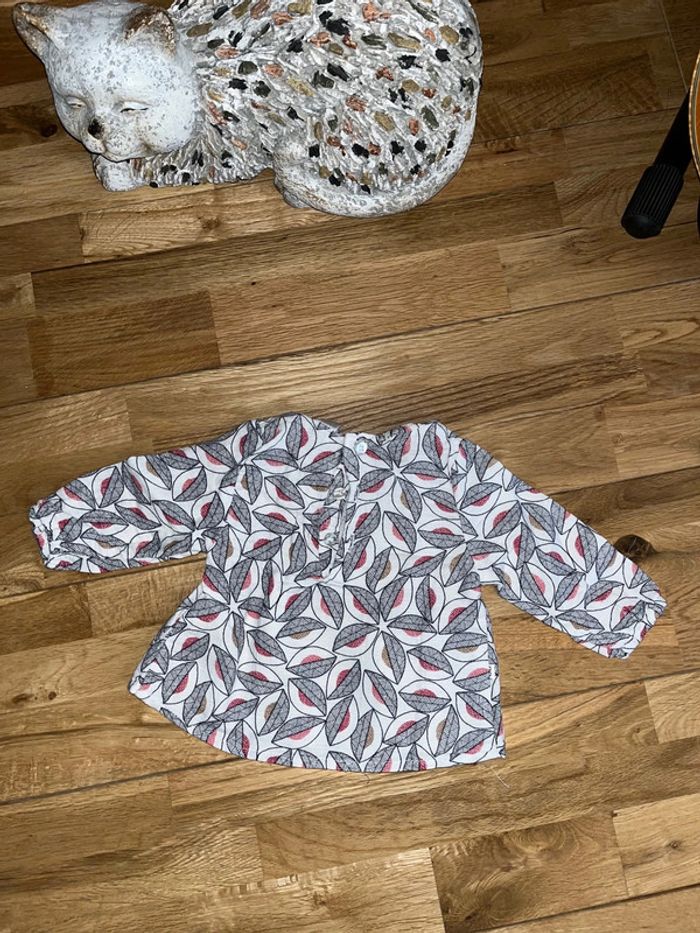 Blouse mi saison obaibi très bon état 3 mois/59 cm - photo numéro 3