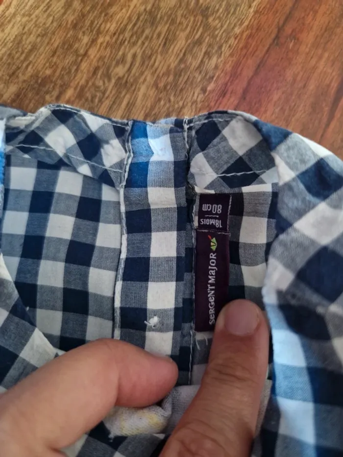 Blouse sans manches imprimé Vichy Sergent Major - photo numéro 3