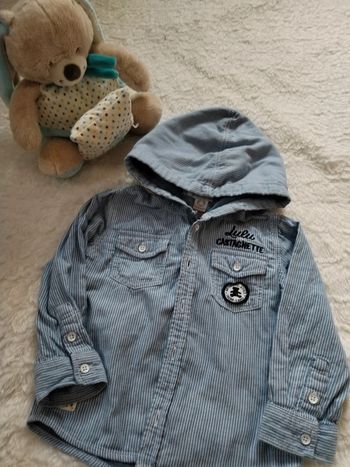 Chemise a capuche lulu castagnette 24mois
