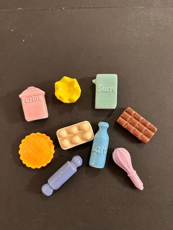 Collection fèves les usensils de cuisine 