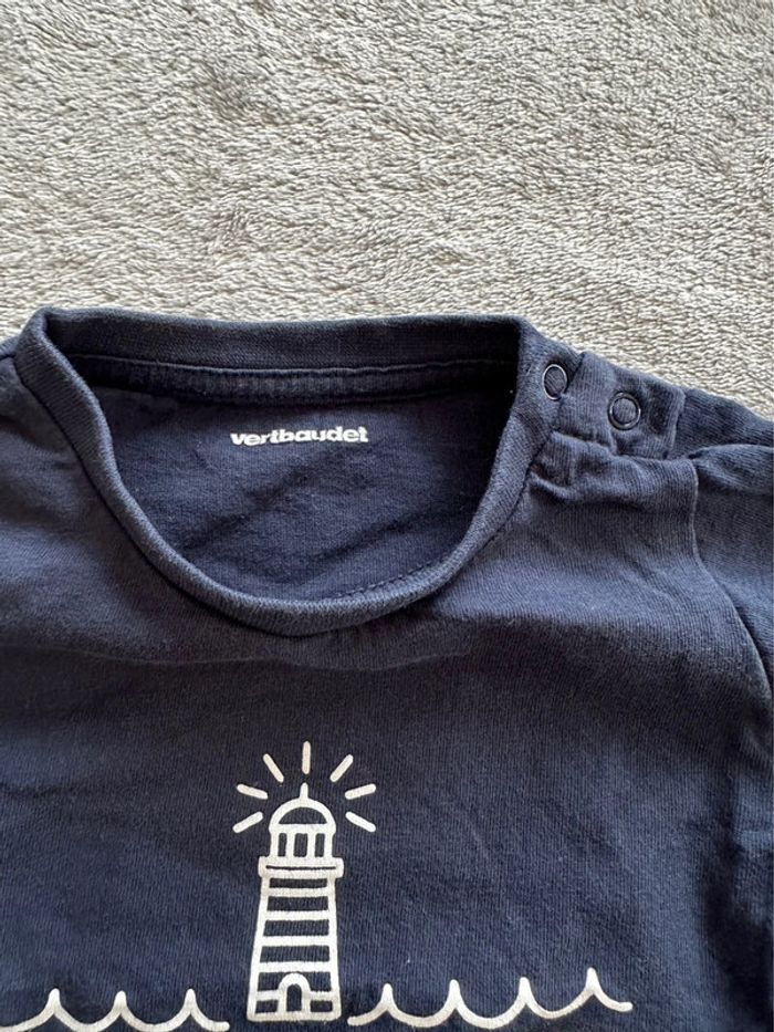 Tee-shirt manches longues - 3 mois - Vertbaudet - photo numéro 4