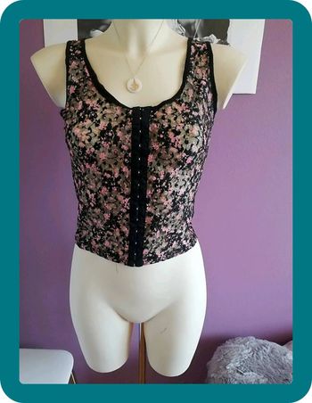 Débardeur, corset fleurie