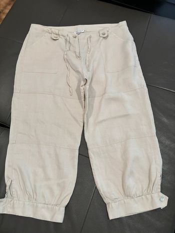 Pantacourt en lin taille XXL