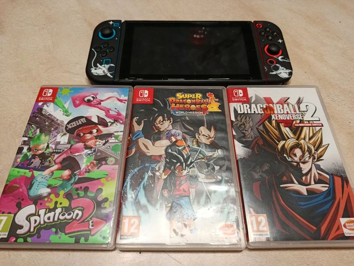 Nintendo Switch avec 3 jeux