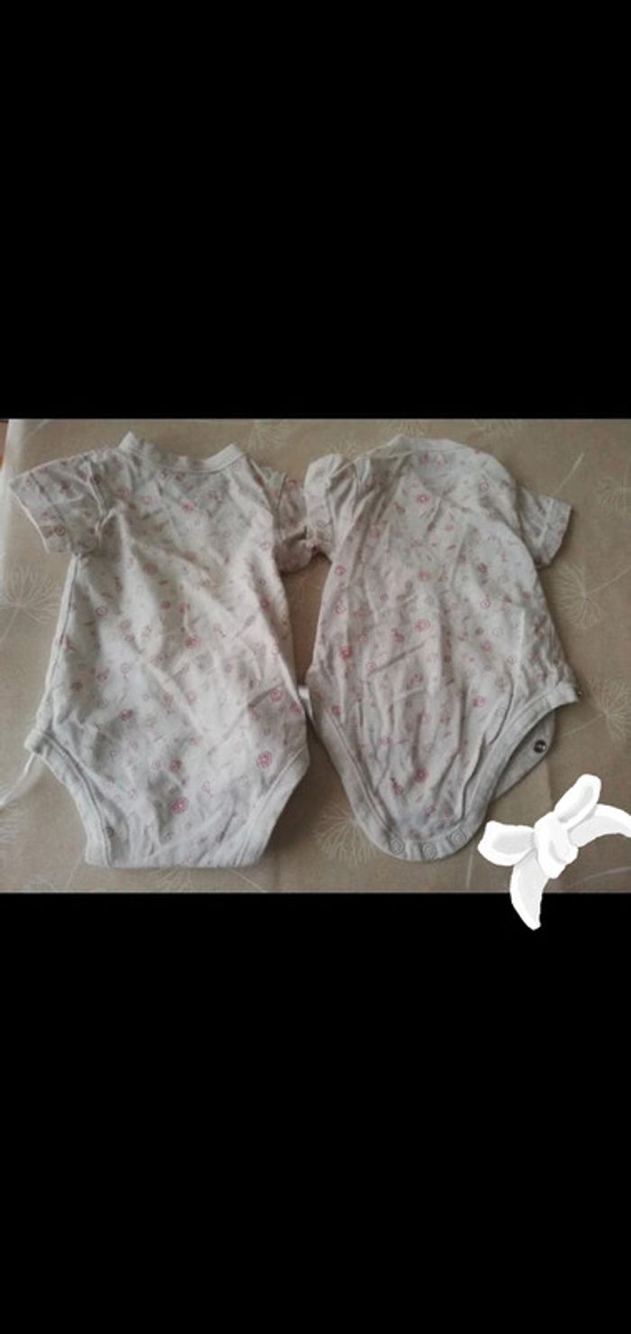 Lot 2 body manches courtes tout compte fait 1 mois - photo numéro 3