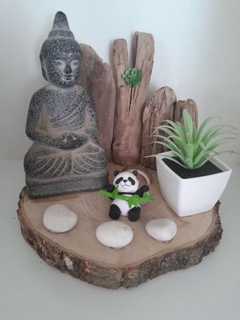 Décoration bois flotté bouddha zen