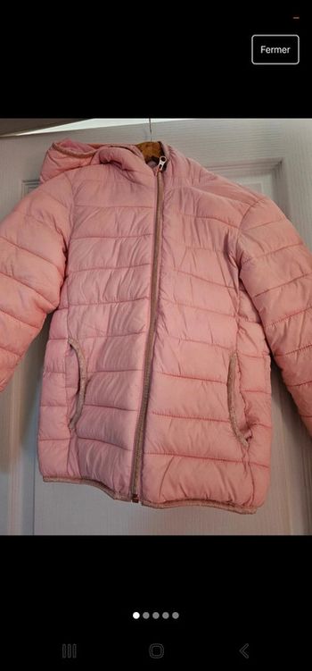 Doudoune fille rose
