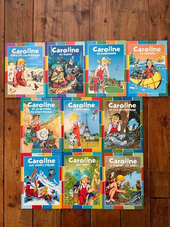 TBE - Bords couleurs damiers Lot de 10 livres Caroline bd albums Pierre Probst