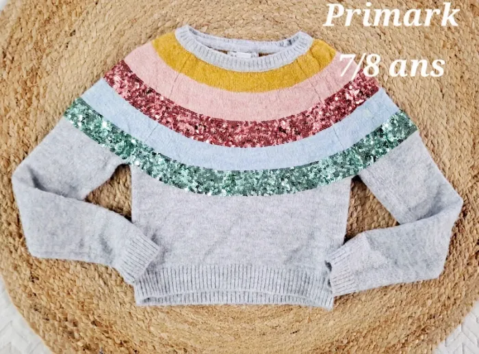 Pull primark 7/8 ans fille