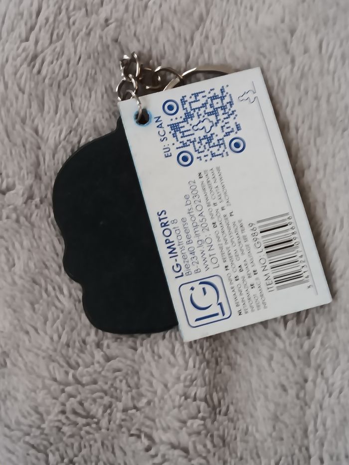 Porte clef tete de mort mexicaine yeux turquoise - photo numéro 2