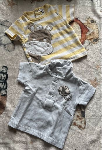 Lot de 2 t-shirts taille 1 mois 