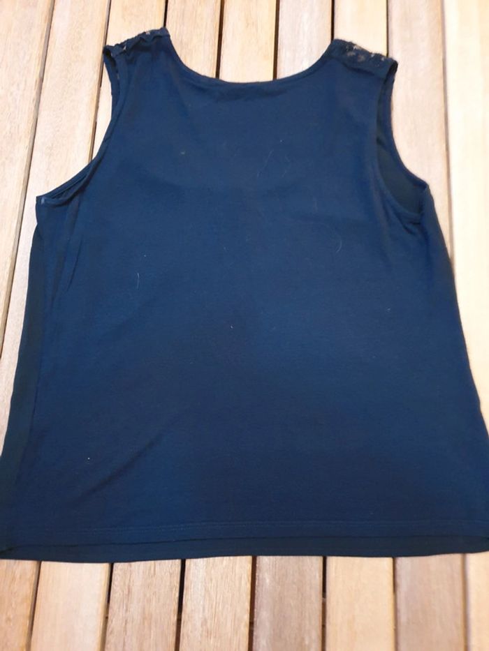 Top Naf naf bleu marine taille M avec dentelle - photo numéro 7