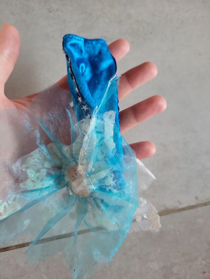 Lot vêtement pantalon et jupe bleu pour poupée - photo numéro 6