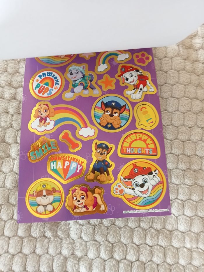Lot de 6 fiches de stickers paw patrol - photo numéro 6