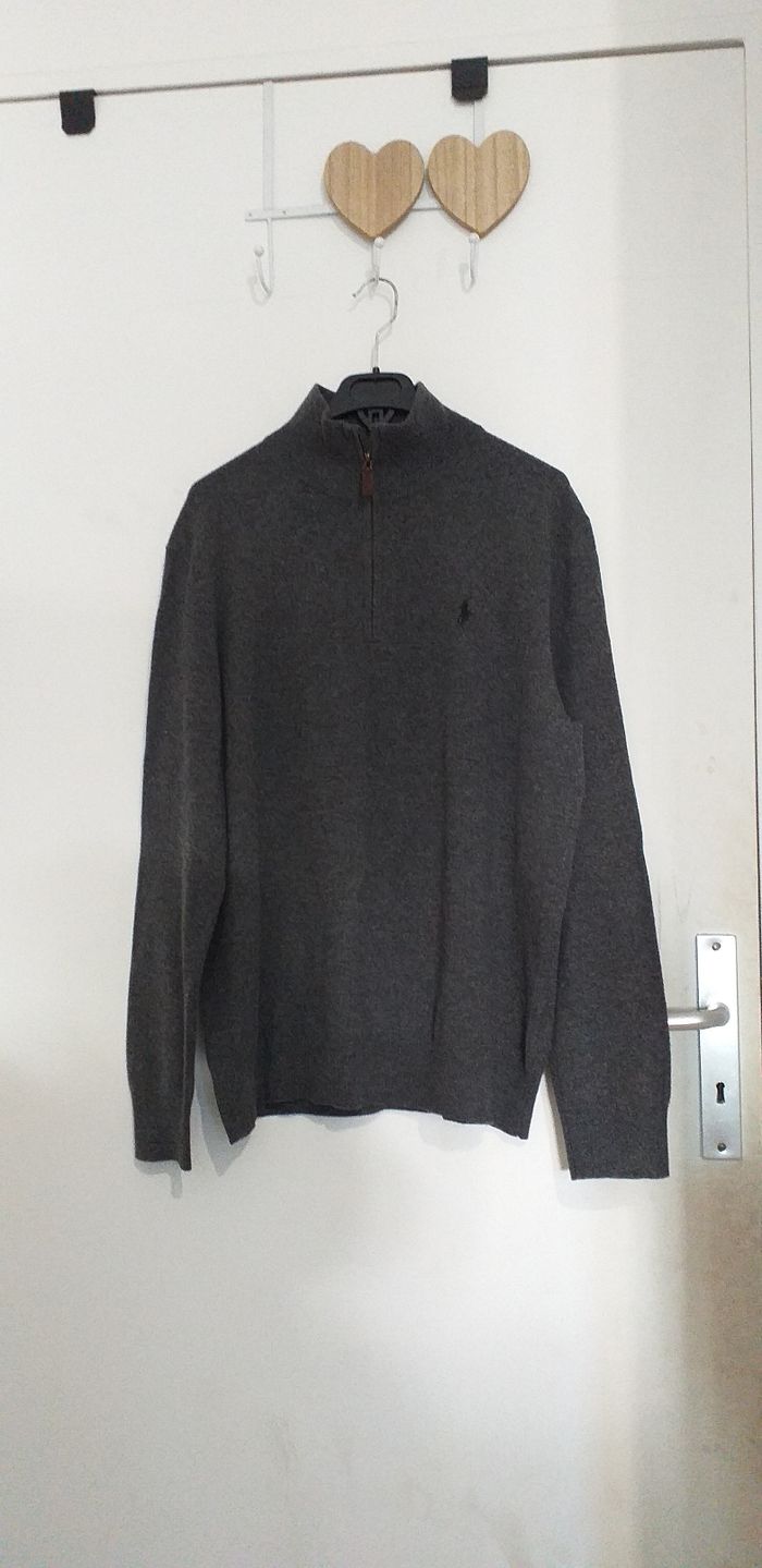 Pull homme Polo Ralph Lauren gris taille L