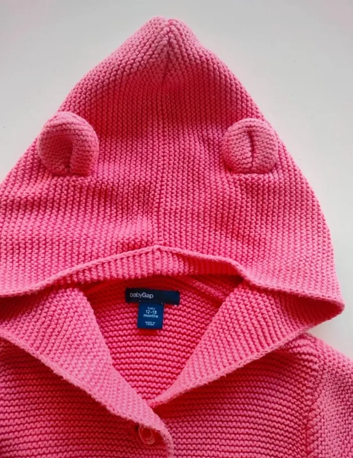 Veste lainage rose Baby Gap 12/18m - photo numéro 4