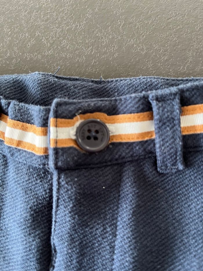 Pantalon bleu marine tape à l’œil 6mois - photo numéro 5