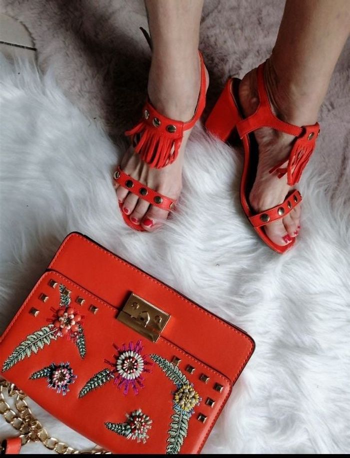 Sandales Cuir corail IXOO