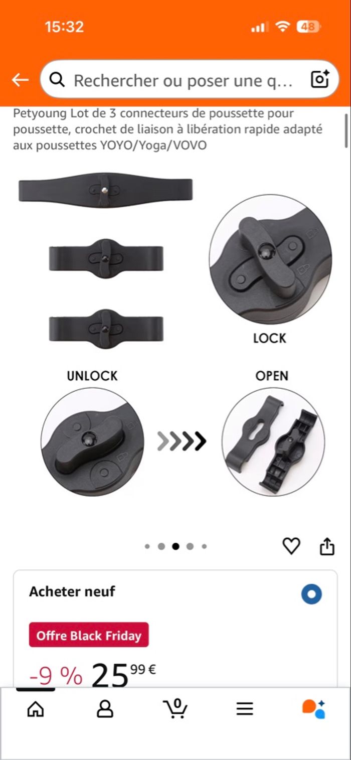 Connecteur / adaptateur de poussette yoyo - photo numéro 3