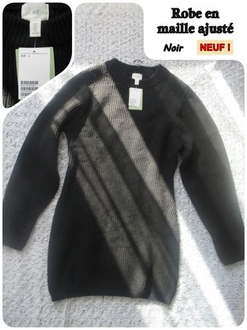 Robe en maille noir