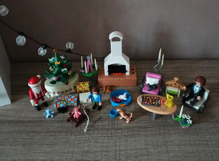 Playmobil sapin cheminée lumineux père noël - photo numéro 2