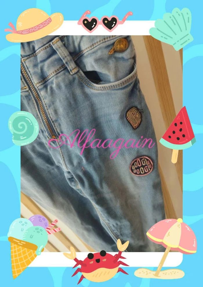 Salopette jean 8ans tao - photo numéro 4