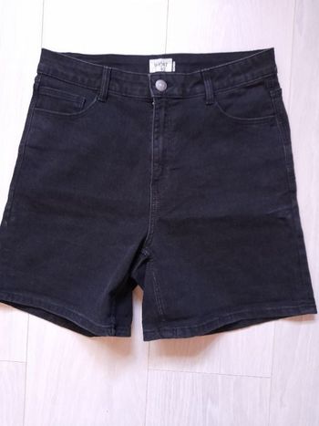 Short jean noir femme
