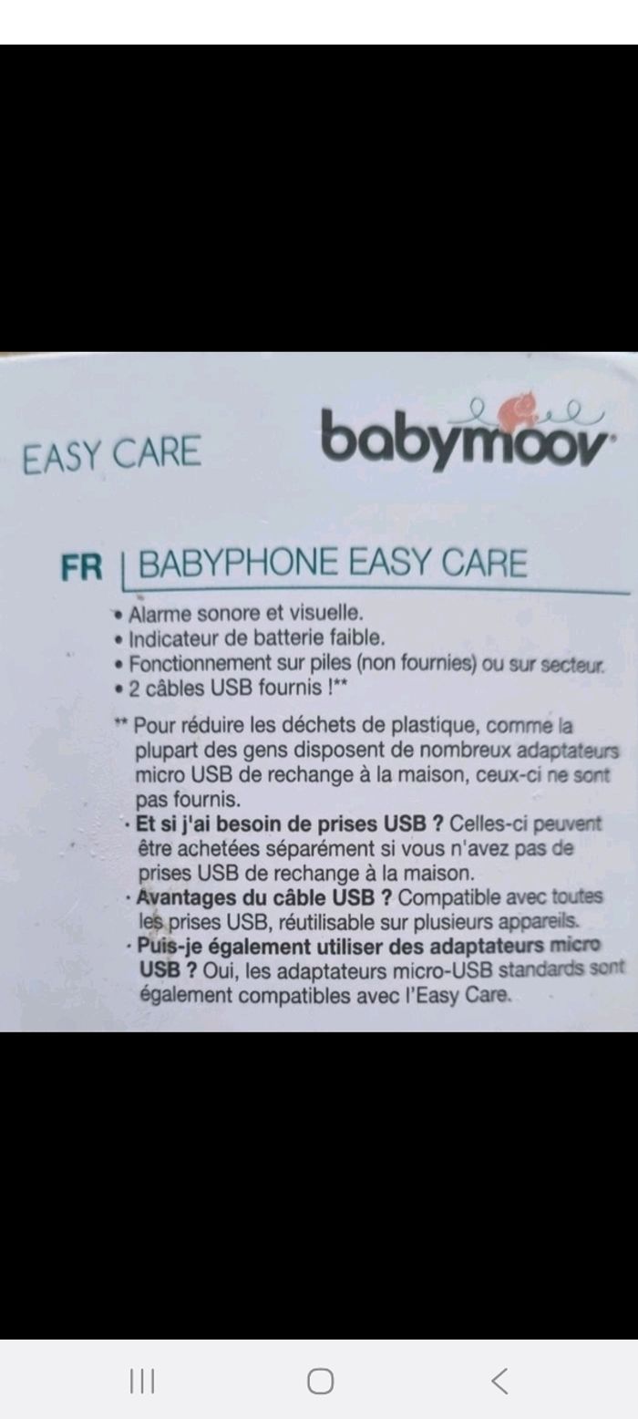 Babyphone Easy Care de Babymoom Portée de 500m - photo numéro 2