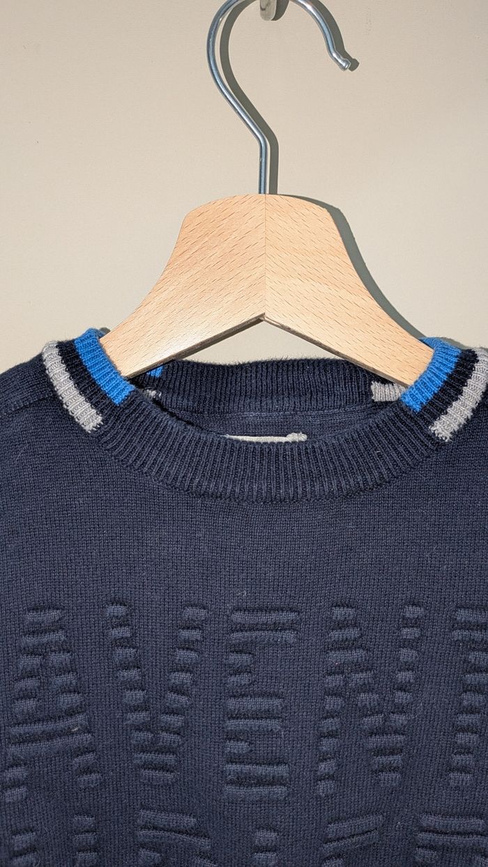 🧥 Pull garçon Orchestra 8 ans – bleu marine, motif “aventurer - photo numéro 2