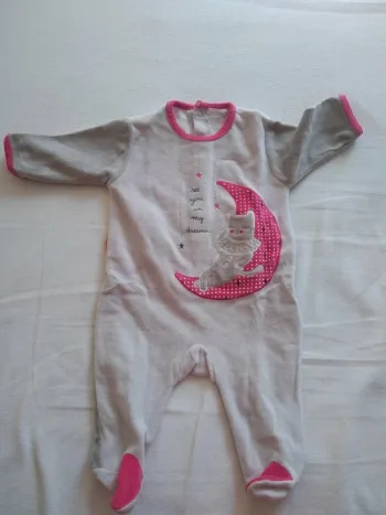 Lot de 2 Pyjamas Velours Fille Bébé