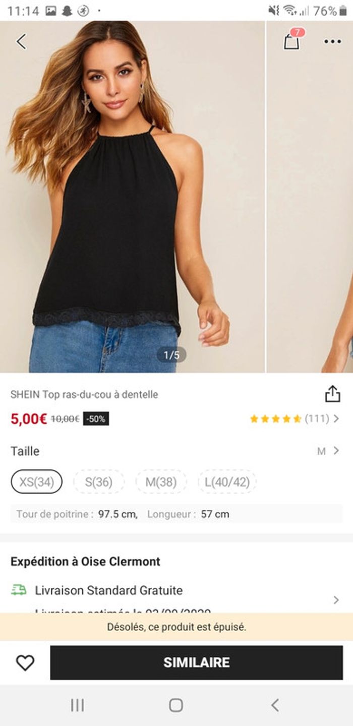 Top débardeur dentelle - photo numéro 2