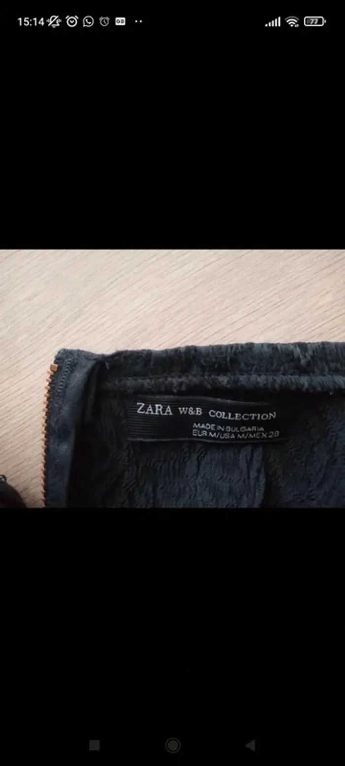 haut Zara M à volants noir élégant - photo numéro 2