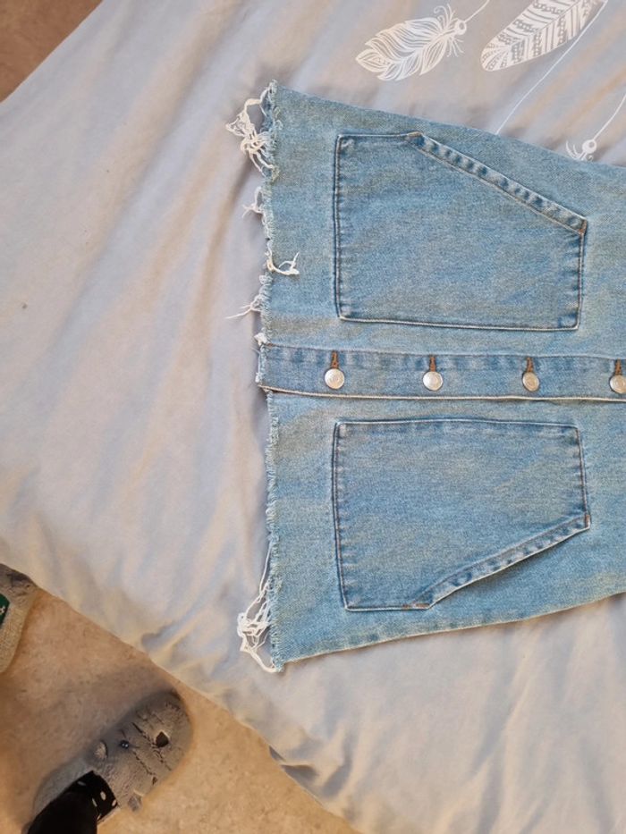 Salopette robe en jeans - photo numéro 2