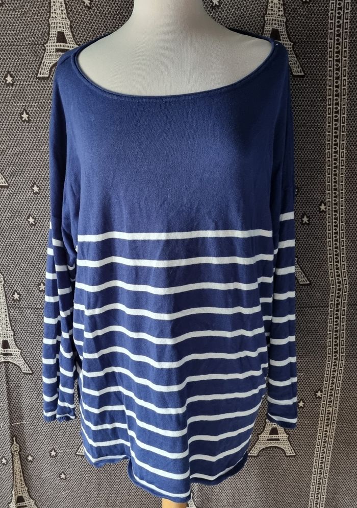 Pull léger à rayures style Marin taille 2xl