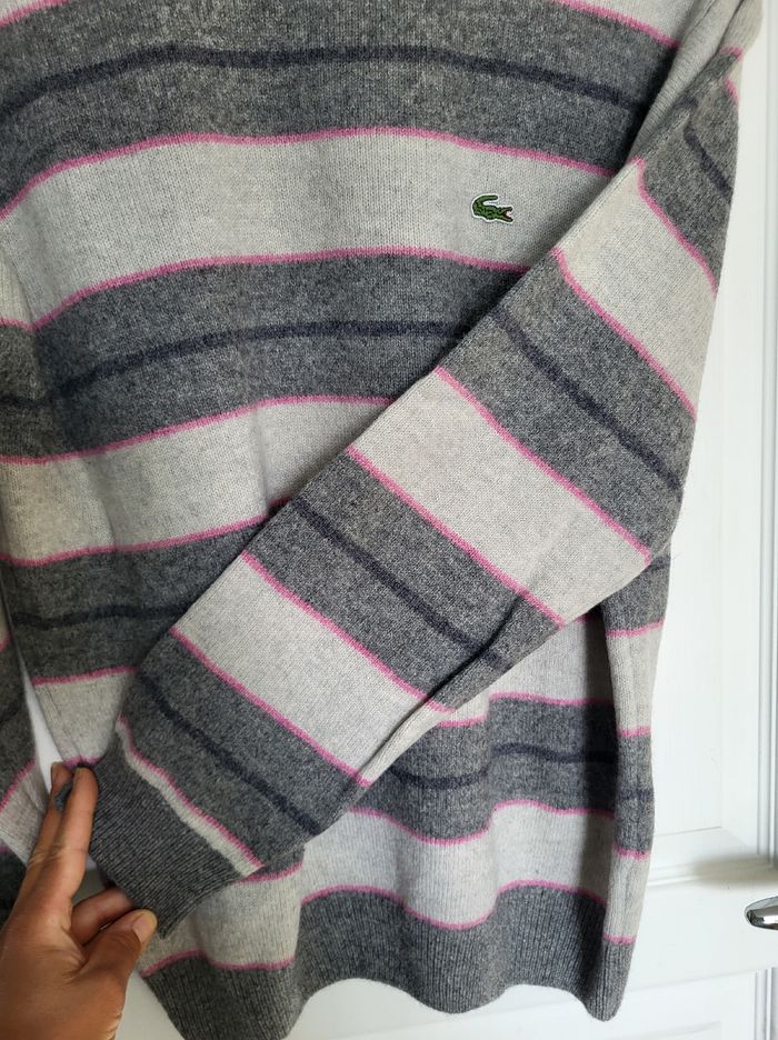 Pull col rond Lavoste taille 5 L état impeccable PURE laine vierge - photo numéro 8