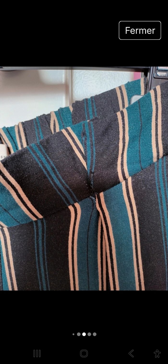 Pantalon large d'été à rayures - photo numéro 3