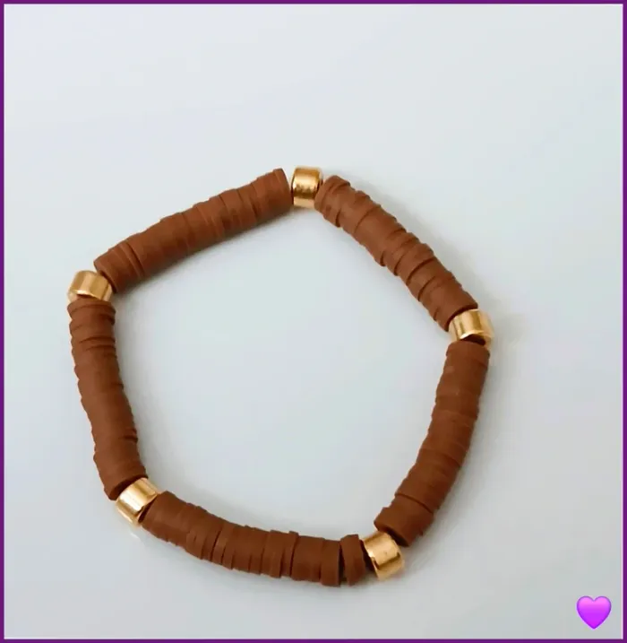 Bracelet en perles heishi tendance coloré été chic - photo numéro 2