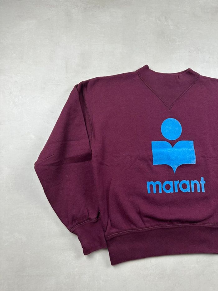 Crewneck Isabel Marant Bordeaux Logo Bleu Central Femme | S - photo numéro 6