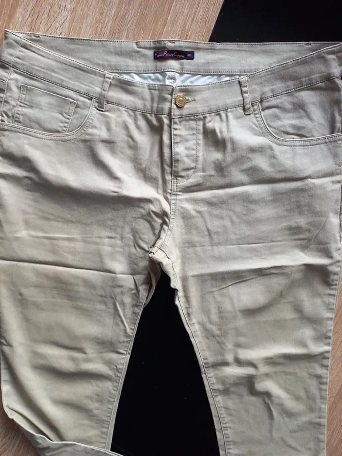 Pantalon femme beige T46 - photo numéro 2