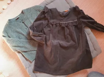 Robe et gilet petite fille TAO