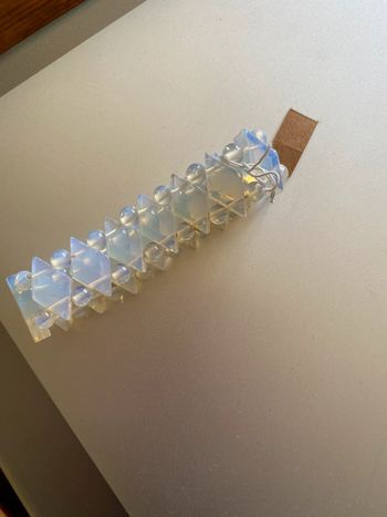 Bracelet 3 rangs en opaline