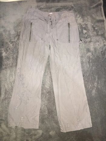 Pantalon femme marron clair beige la mode est à vous t36