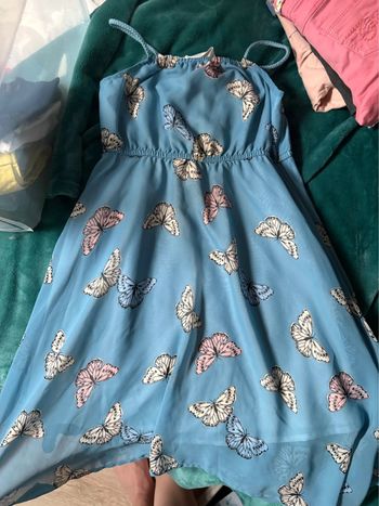 Robe longue papillons 4-5 ans