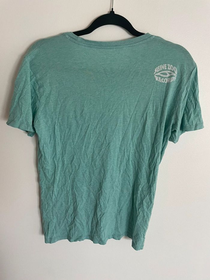 T-shirt vert d’eau Seine zoo records S-crew - photo numéro 2