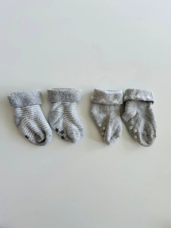 Lot de 2 paires de chaussettes bébé épaisses - Taille 15/18