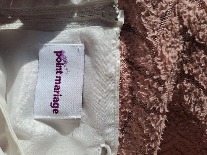 Magnifique robe de cérémonie nettoyée fille avec gilet comme neuve portée 2h point mariage 12 ans - photo numéro 9