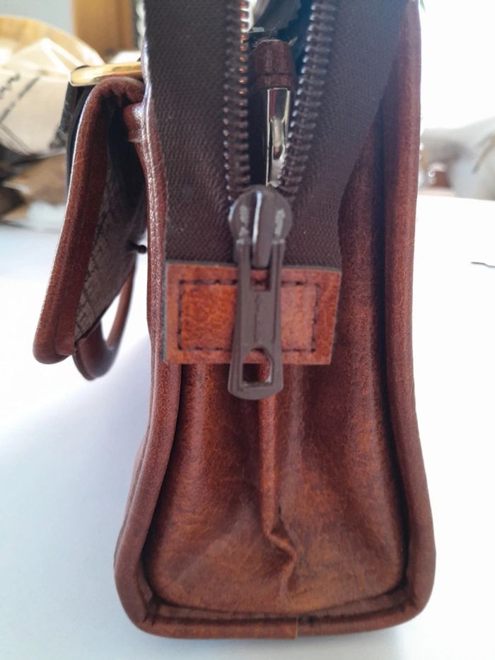 Superbe sac cuir italien vintage AILEE - photo numéro 10