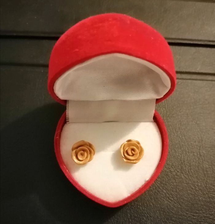 Boucles d'oreilles Roses - photo numéro 4