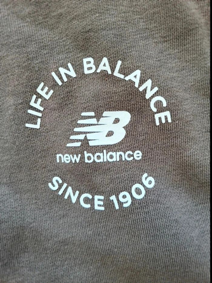Jogging marron New Balance – Taille M – Coton doux – Logo brodé – Style streetwear détente - photo numéro 5